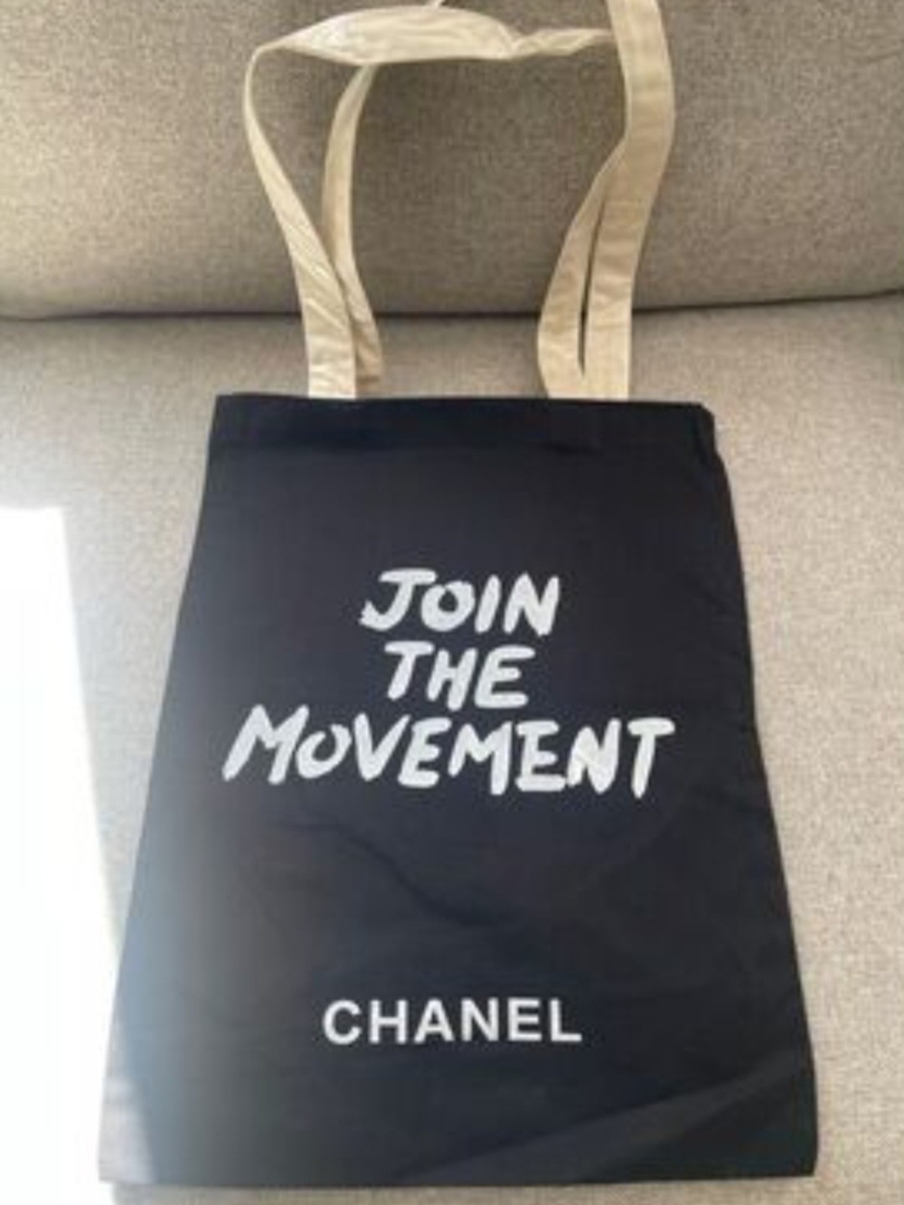 JOIN THE MOVEMENT/Try Freedom Black Canvas Tote